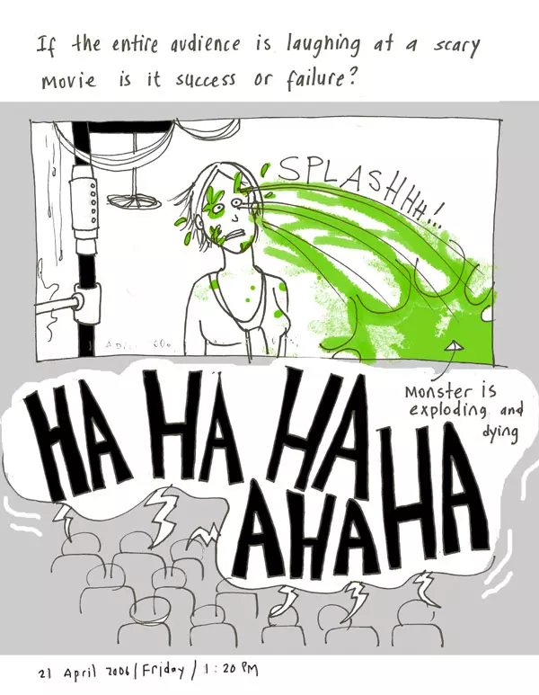 If the entire audience is laughing at a movie is it success or failure? 
