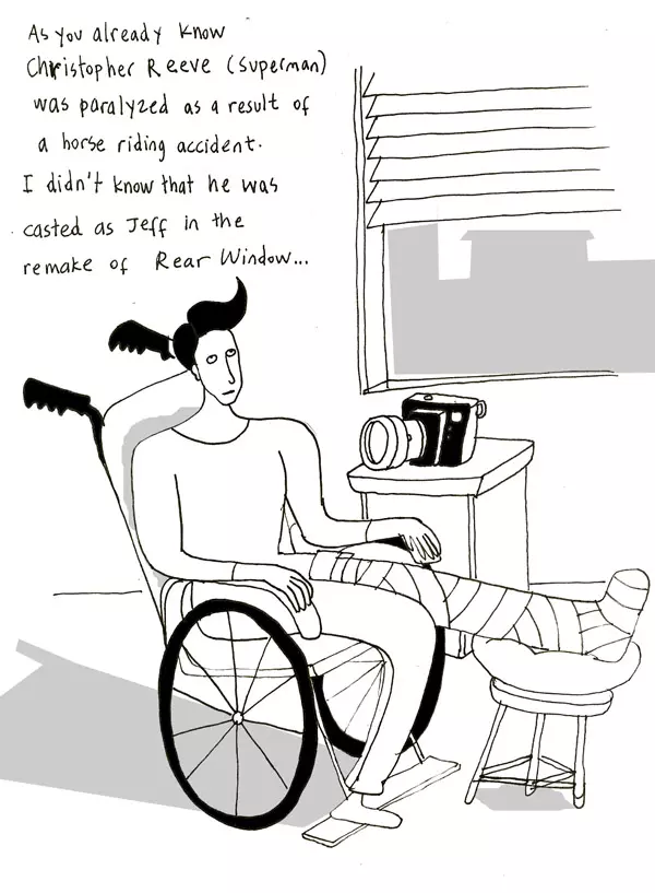 As you already know Christopher Reeve (Superman) was paralyzed as a result of a horse riding accident. I didn't know that he was casted as Jeff in the remake of Rear Window...
