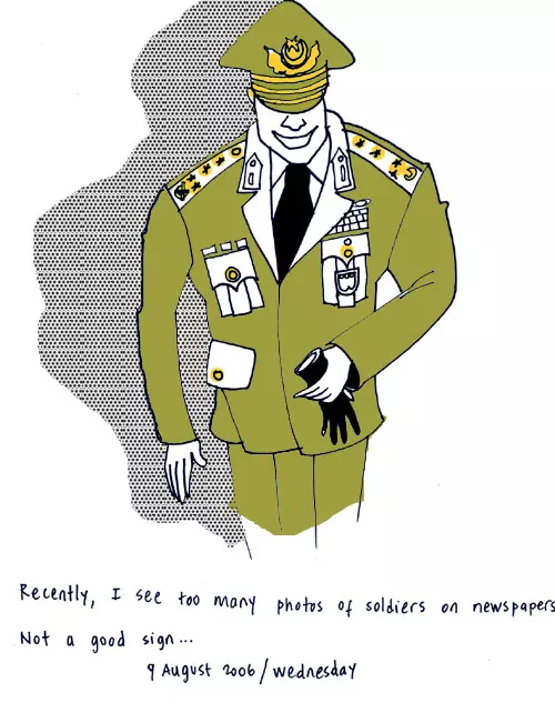 Recently, I see too many photos of soldiers on newspapers Not a good sign...