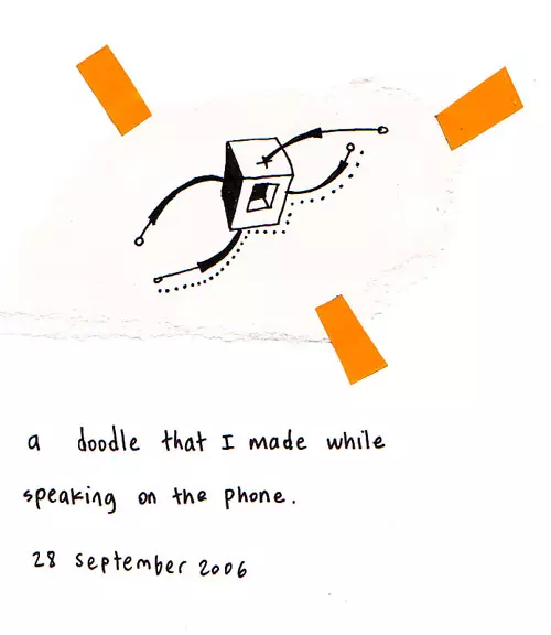 A doodle that I made while speaking on the phone.
