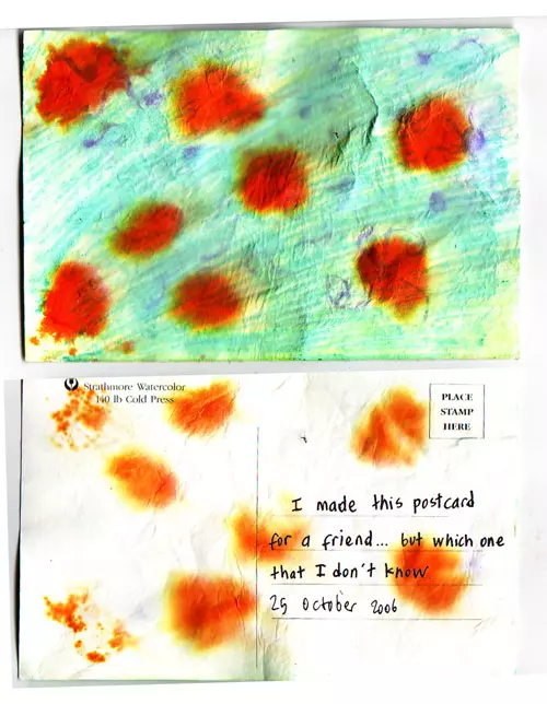 I made this postcard for a friend... but which one that I don't know.