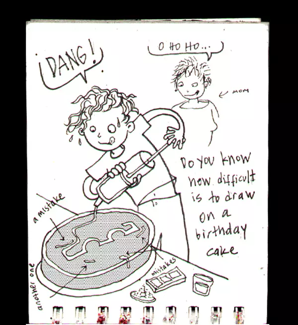 Do you know how difficult is to draw on a birthday cake