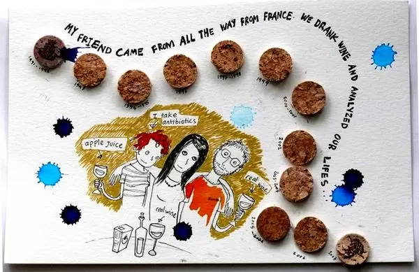 My friend came all the way from France. We drank wine and analyzed our lives...