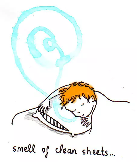 smell of clean sheets...