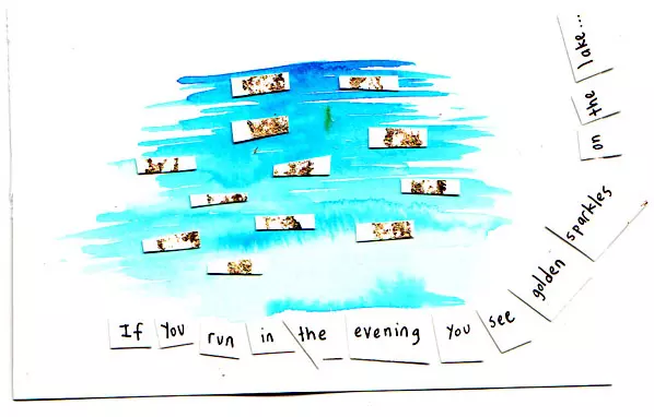 If you run in the evening you see golden sparkles on the lake...