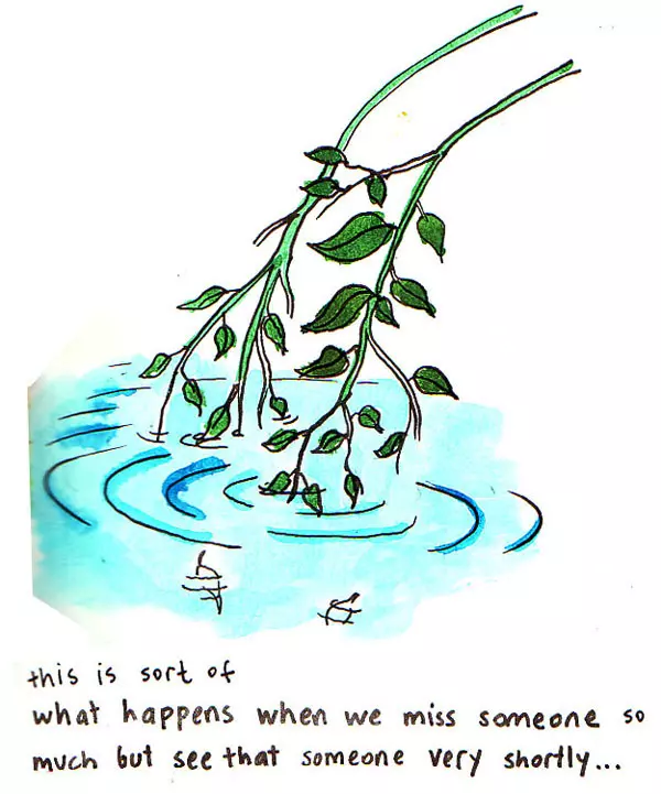 this is sort of what happens when we miss someone so much but see that someone very shortly...