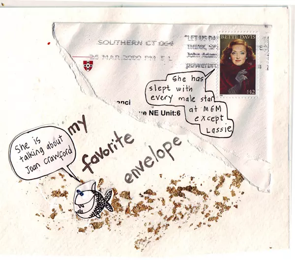 "she has slept with every male stat at MGM except Lassie" "she is talking about Joan Crawford" My favorite envelope