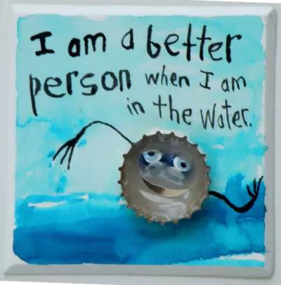 I am a better person when I am in the water.