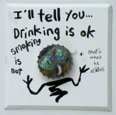 I'll tell you... Drinking is ok smoking is not -that's what he believes.