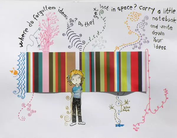where do forgotten ideas go? Do they get lost in space? carry a little notebook and write down you ideas.