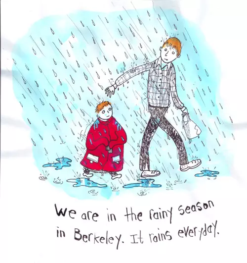 We are in the rainy season in Berkeley. It rains everyday.