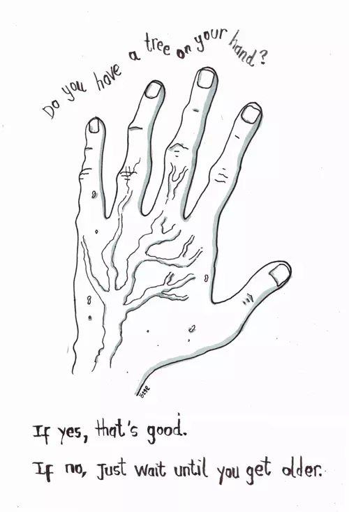 Do you have a tree on your hand? If yes, that's good. If no, Just wait until you get older.
