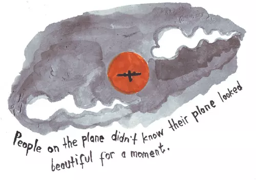 People on the plane didn't know their plane looked beautiful for a moment.
