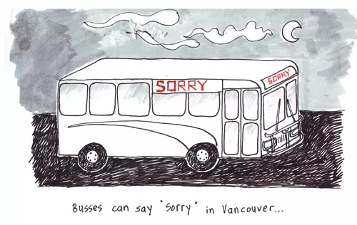 Busses can say "Sorry" in Vancouver...