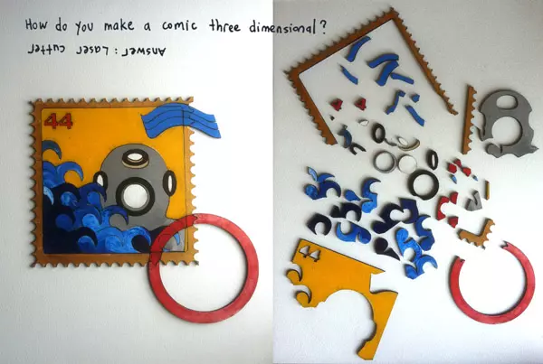 How do you make a comic three dimensional? Answer: Laser cutter