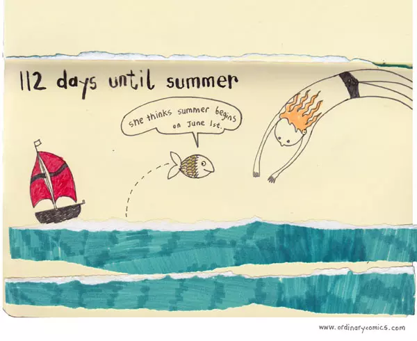 112 days until summer "she thinks summer begins on June 1st."