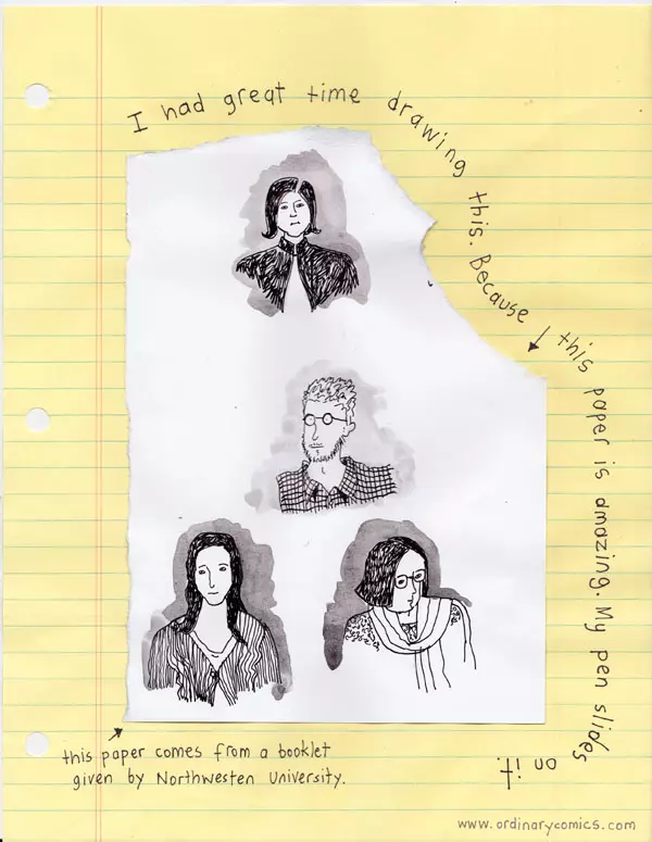 I had great time drawing this. Because this paper is amazing. My pen slides on it. this paper comes from a booklet given by a plumbing company