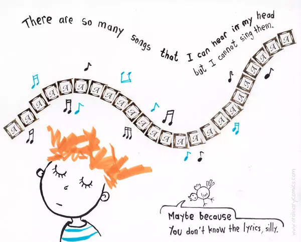 There are so many songs that I can hear in my head but I cannot sign them. Maybe because you don't know the lyrics silly.