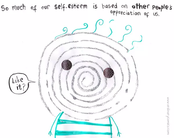 So much of our self esteem is based on other people's appreciation of us. Like it?