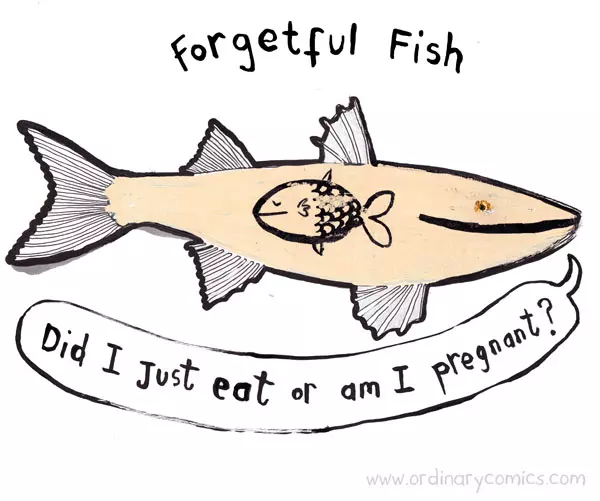 Forgetful fish. Did I just eat or am I pregnant?