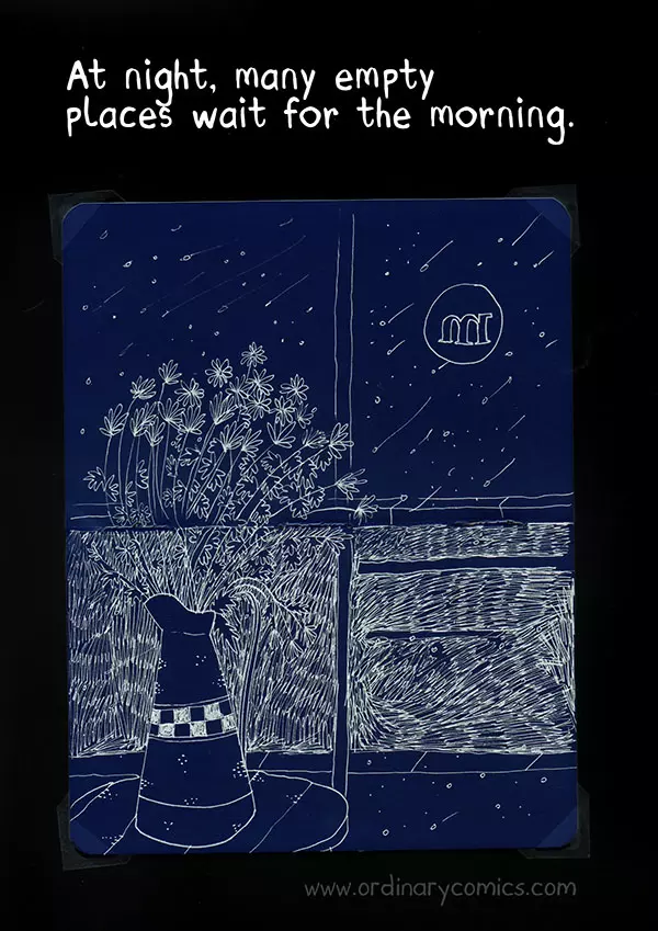 At night, many empty places wait for the morning