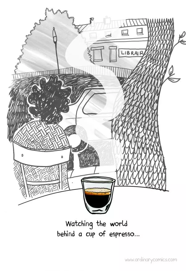 Watching the world behind a cup of espresso…